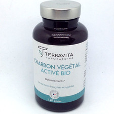 TERRAVITA CHARBON VEGETAL ACTIVE BIO 120 GELULES - 03/2026 - BALLONNEMENTS
