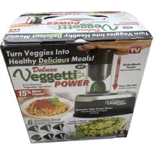 ONTEL Veggetti Power DELUXE 6-in-1 Electric Vegetable Spiralizer 17014 Automatic