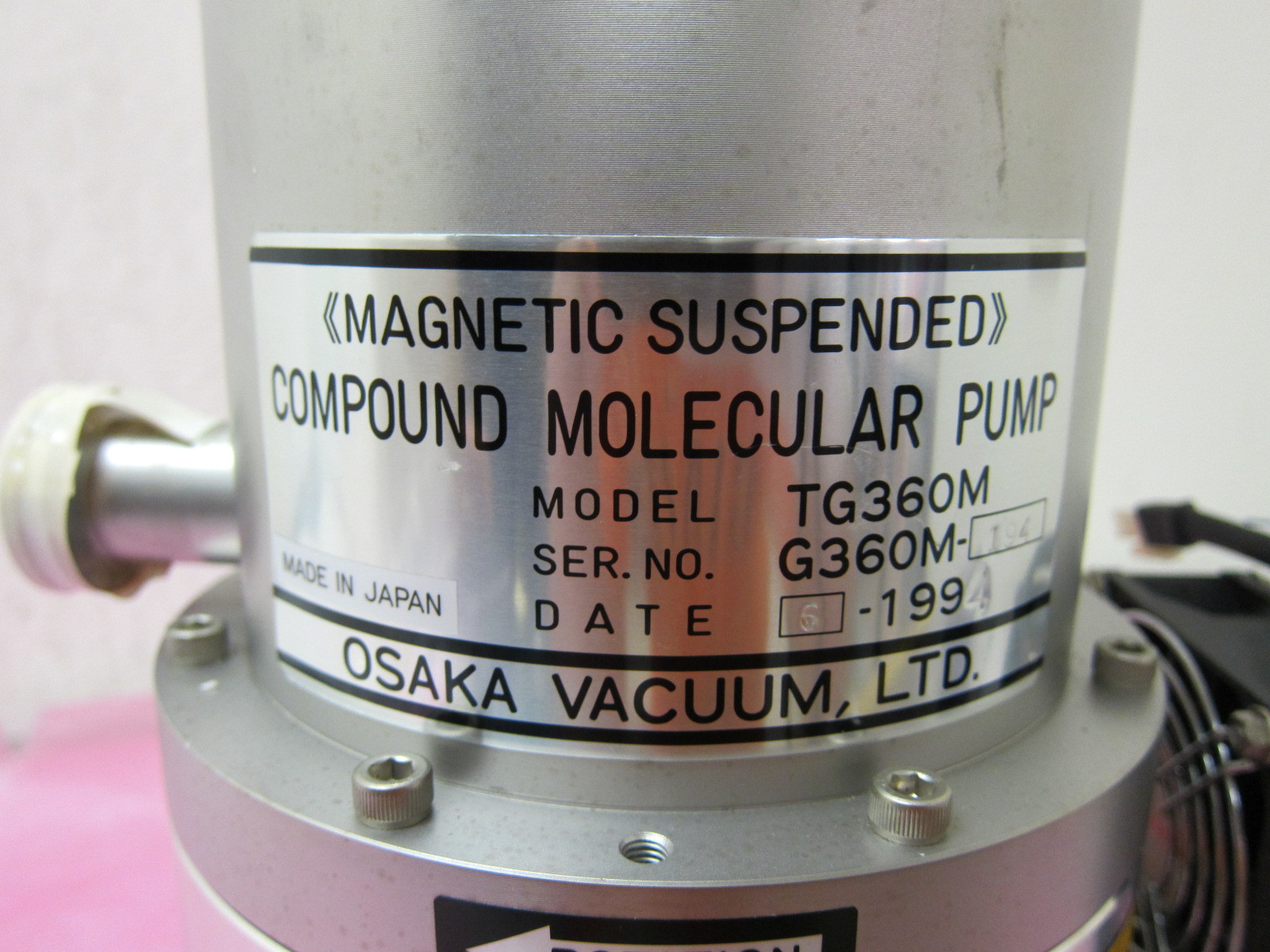 Osaka Vacuum TG360M, Magnetic Suspended, Compound Molecular Pump, 405848