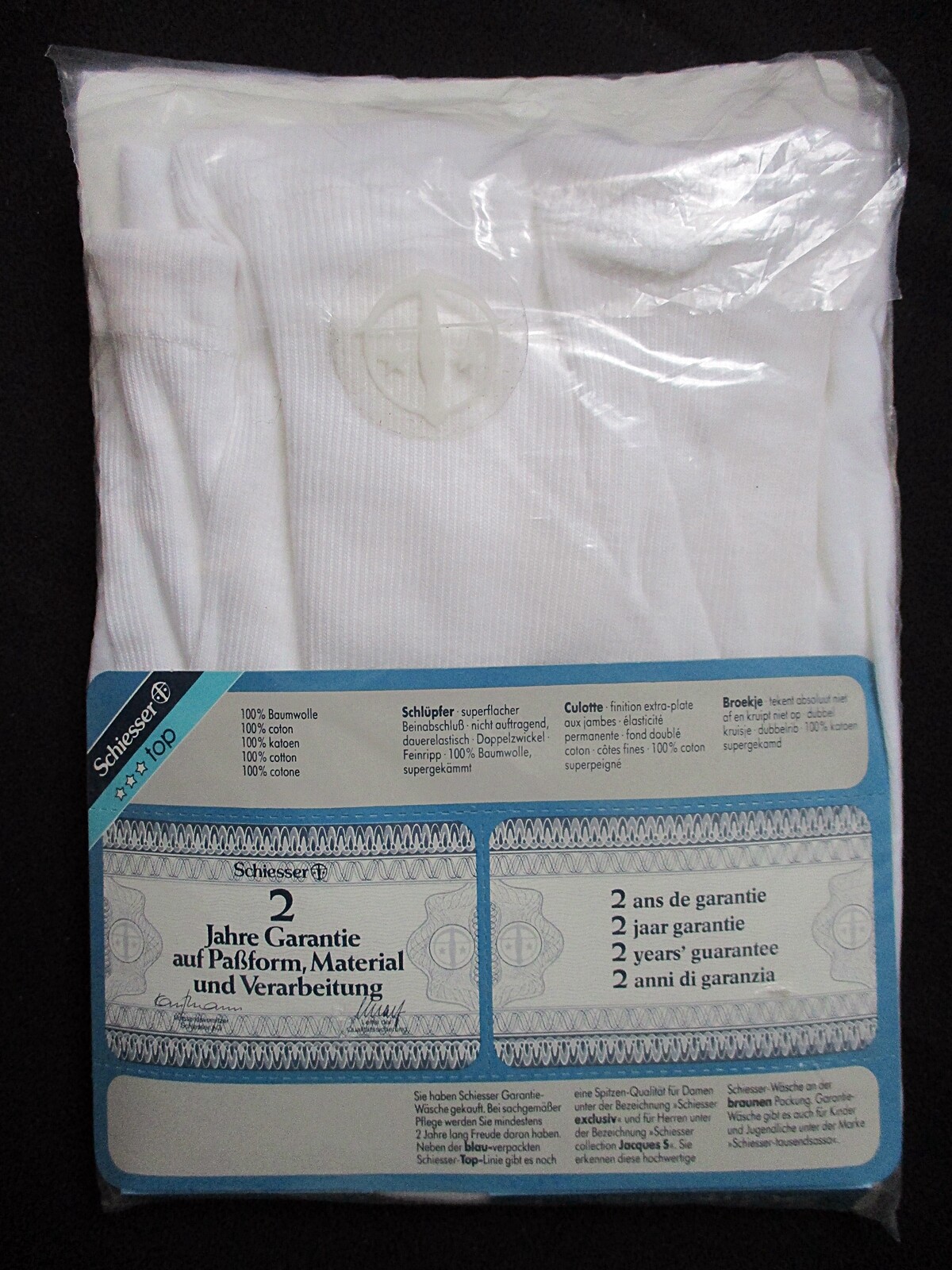 2 Pieces Of Vintage Schiesser Women's Long Leg Cotton Panties Size 48