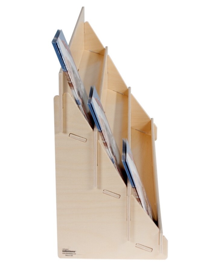 Plywood 3 Tier Greeting Card Rack Clear Acrylic Front | eBay