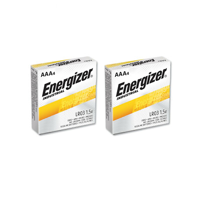 8 Energizer Industrial AAA Alkaline Batteries (EN92, LR03)