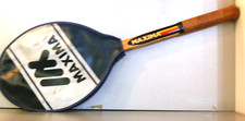 MAXIMA HURRICANE racchetta tennis in legno anni 70/80 con fodero portapalline