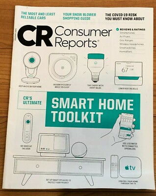 CONSUMER REPORTS Magazine CR's Ultimate Smart Home Tool Kit January 2021
