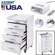 4 Drawers Dental Mobile Cabinet Side Cart Medical Utility / Electric Micro Motor