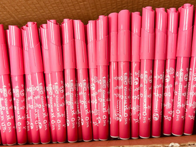 25 BIC Kids XL Coloring Marker Pen PINK Coloring Markers Pens NEW