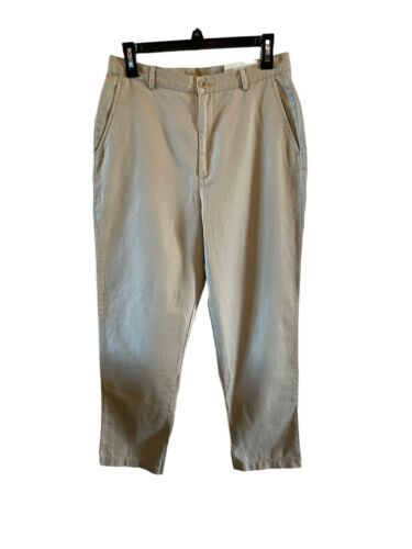 NEW True Vintage Lands End Wide Leg High Waist Pants Khakis Flat Front Chinos 10