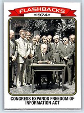 Freedom of Information Act 2023 Topps Heritage News Flashbacks #NF-9