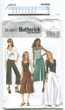 BUTTERICK B4807 MISSES' PANTS & SASH W/ VARIATIONS SZ 6-12 UNCUT 2006
