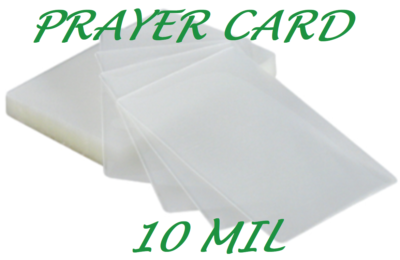 500 Prayer Card Laminating Pouches - 2-3/4 X 4-1/2 Inch 3 Mil Sleeves