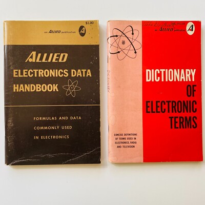 Allied Publication Vintage PB Set Dictionary Electronic Terms and Handbook 1968