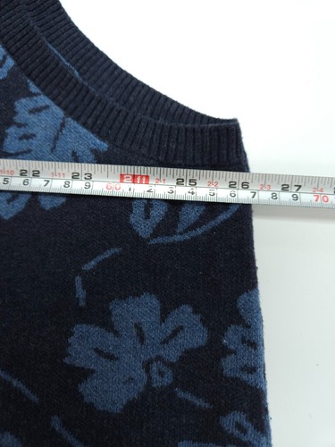 Seasalt Sweater Vest UK 26 Blue Floral Sleeveless Cotton Clocktower Jumper Knit - Picture 8 of 9