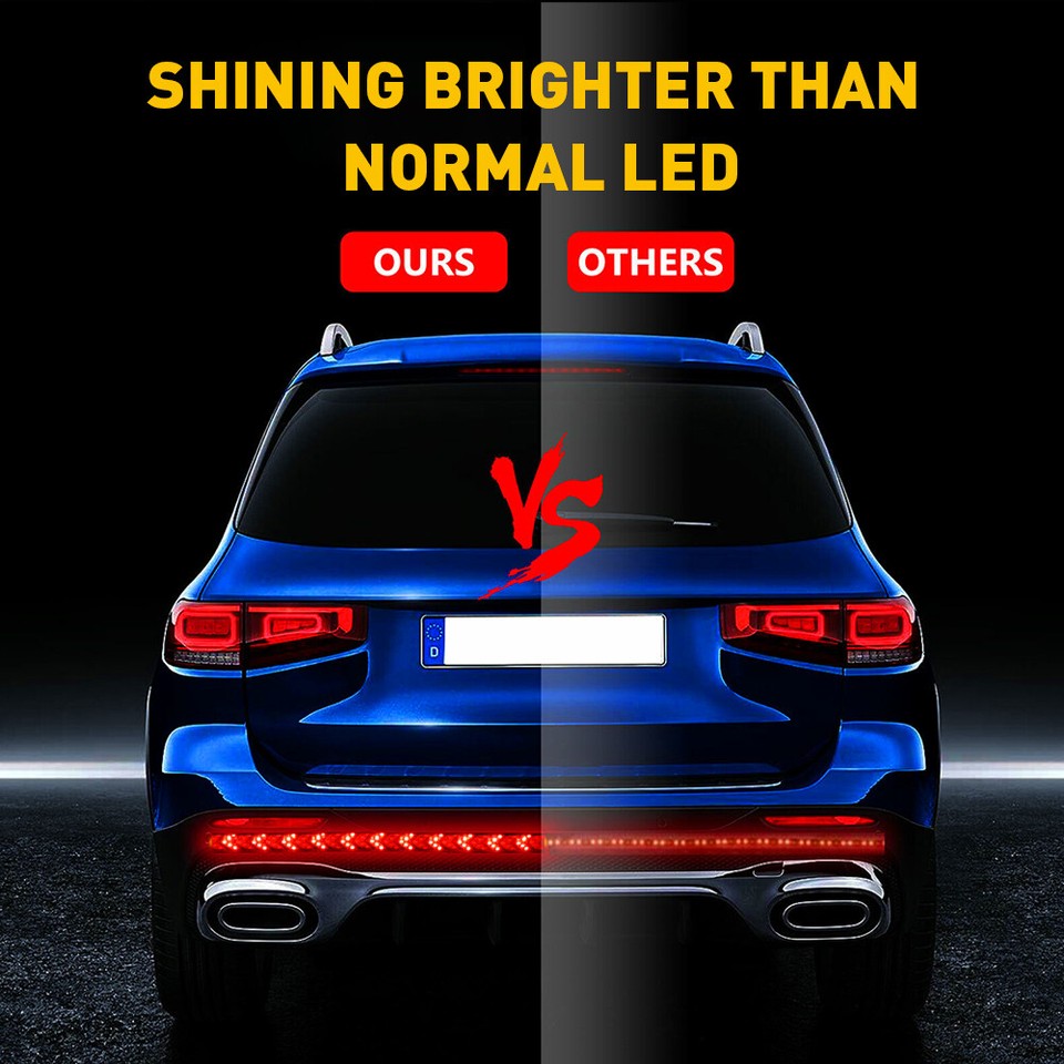 AUXITO 48" LED Tailgate Light Bar – Sequential Brake & Signal, 432 SMD LEDs, IP68