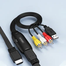 AV To Adapter Converter Cable CVBS 3RCA 1080P Composite Video Audio 2024 NewTtPD