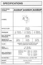 STERLING A02B2PZ-N CARTRIDGE PRESSURE REGULATION VALVE
