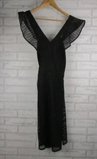 Veronika Maine womens pencil dress black net style 8 sleeveless v-neck 