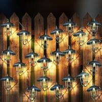 Lichterkette Solarleuchte AußEnlampe Erdspieß Laternen 30X Led Silber Gartendeko