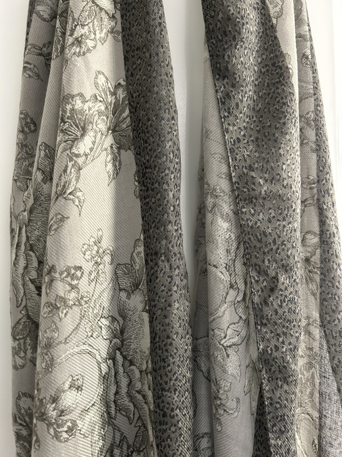 Gray Multi Pattern Scarf - image 4