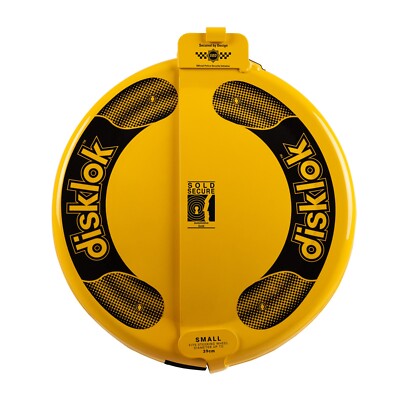 DISKLOK Gold Edition SMALL 35-38.9cm Yellow Steering Wheel Lock