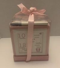 Child to Cherish New Baby Keepsake Piggy Bank, A Block to Grow Color Pink