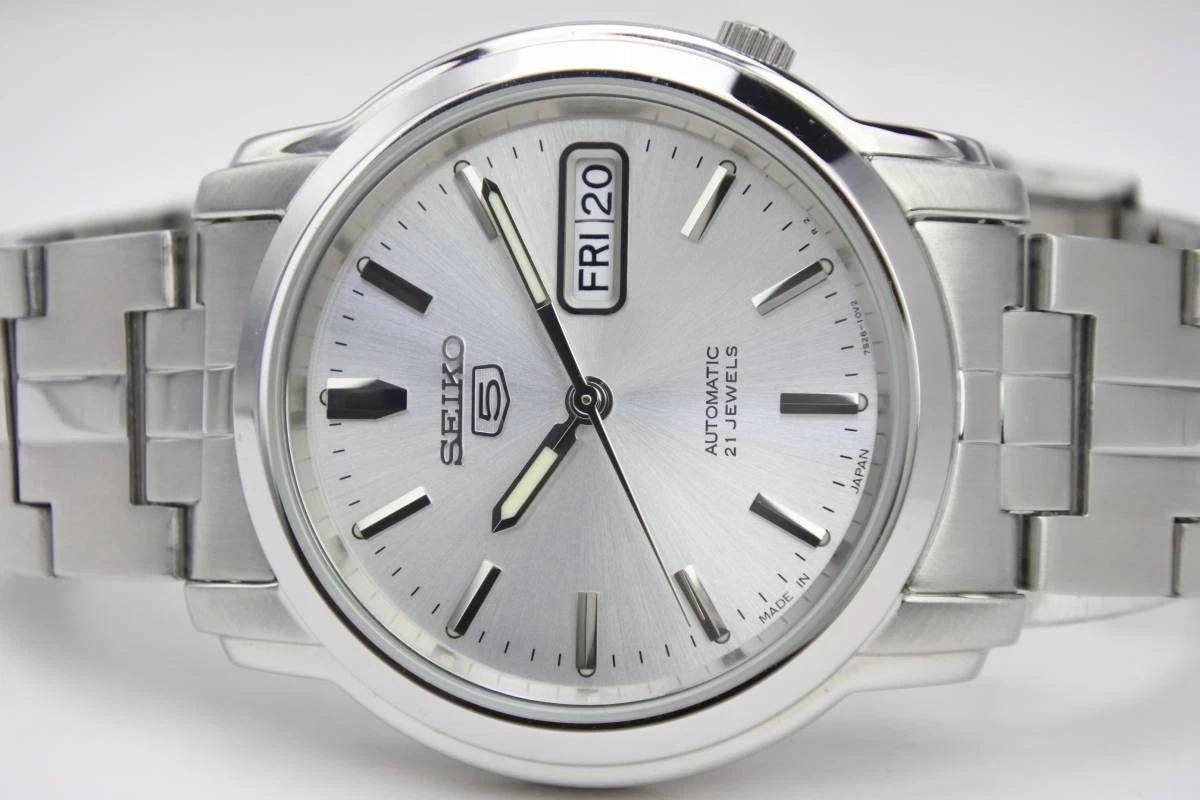 Seiko Seiko 5 7S26-03S0 Stainless Steel Day Date Jewels Automatic Mens Watch | eBay