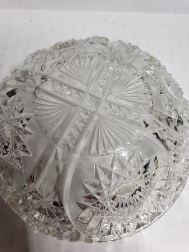 Beautiful Antique AMERICAN BRILLIANT Cut Glass Crystal 8 1/2" Bowl EUC - Picture 5 of 5