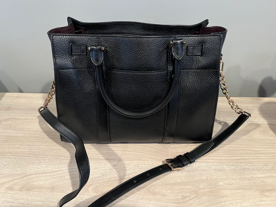 Cartera de cuero negra con tachuelas MICHAEL KORS Nouveau Hamilton *EXCELENTE ESTADO* Foto 4 de 4
