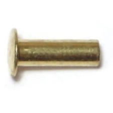 1/8" x 3/8" Brass Plated Steel Tubular Rivets 80 pcs.