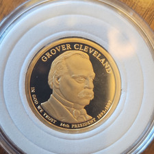 Grover Cleveland 24th President $1 Presidential Dollar Coin Uncertified