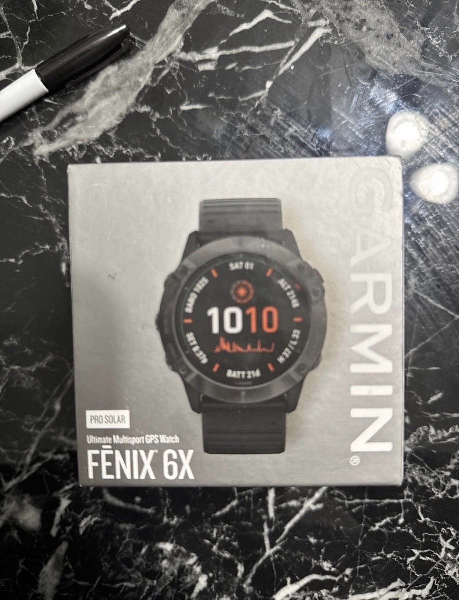 Garmin fenix 6X Pro Solar Unisex GPS Watch - Gray/Black (010-02157