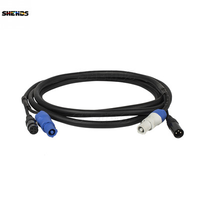 SHEHDS 2M /3 M Kabel 3-Pin PowerCon and DMX Signalkabel Licht Effekt Cable
