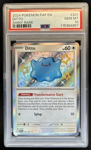 2024 Pokemon Paldean Fates Ditto #201/091 PSA 10 GEM MINT