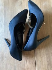BALLY black 'silk'  shoes   size 6