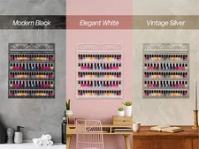 Metal Wire Nail Polish Display Organizer Wall Rack (Hold 90 to 100 Bottles) USA