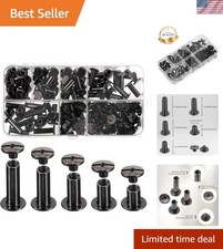 80 Sets Chicago Screw Leather Rivets Assorted Kit Chicago Binding Screws 5 Si...