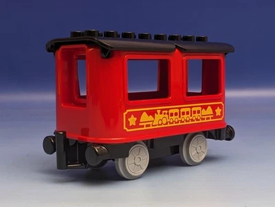 LEGO DUPLO Eisenbahn roter Waggon Anhänger Trains Push & Go aus Set 10874