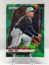 2025 TOMMY TROY PRIZM RC PROSEPCTS GREEN CRACKED ICE REFRACTOR DIAMONDBACKS