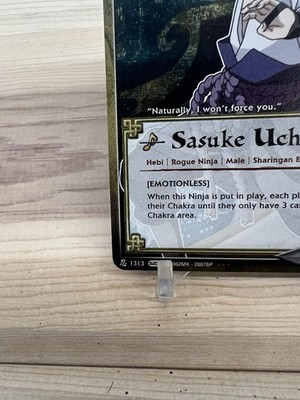 Naruto Tcg CCG Sasuke Uchiha [Emotionless] Foil Promo Card Near