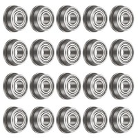 F683ZZ Kugellager Mit Flansch, 20 StüCk 3X7X3Mm FüR ABEC1 Flanschlager