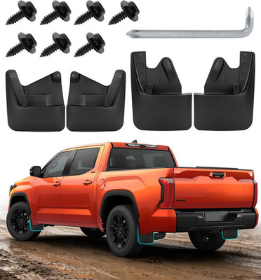Mud Flaps for Toyota Tundra 2022-2026, No Drill Front & Rear Splash Guards | Cus