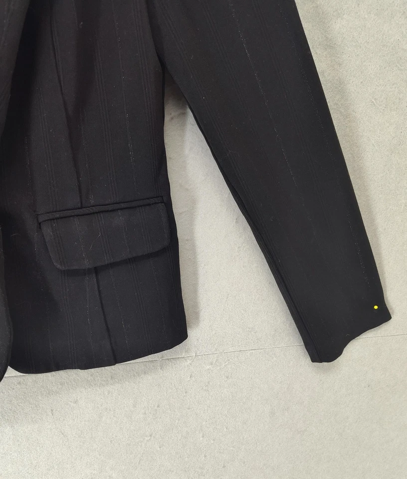 BCX Blazer Womens Small Pinstripe 1 Button Career Suit Jacket Office Formal Work - Image 4 of 4