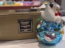 🔥RARE Kurt Adler 7 Swans Swimming Ornament Polonaise 12 Days Christmas AP 1167