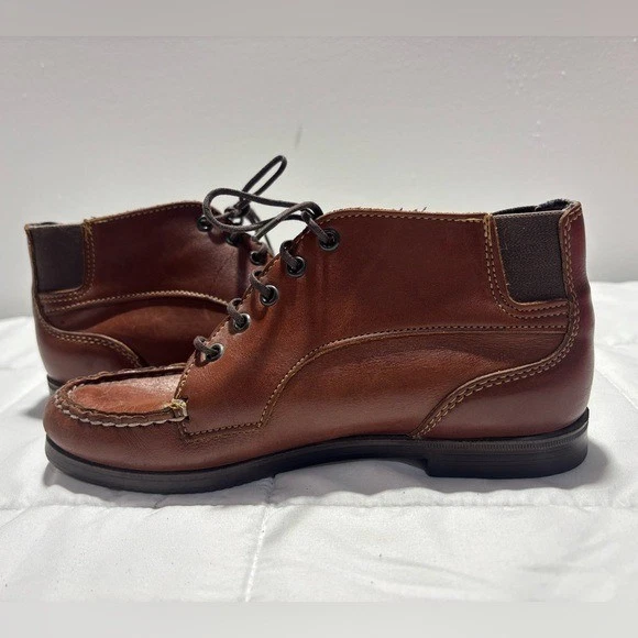 Dexter Brown Leather Boots 9 Lace Up Ankle Preppy Minimalist Classic Vintage 90s Dexter Leather Boots for Men for Sale | Shop New & Used  main image 2