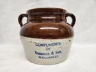 Antique Red Wing Advertising Bean Pot Romness & Son Wanamingo, Minnesota Vintage