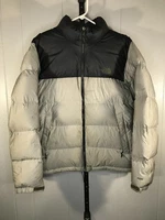 The North Face Puffer Jacket Mens LG 1996 Retro Nuptse 700 Gray Black Goose Down
