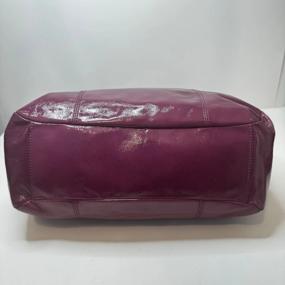 Bolso de hombro COACH Madison Mia charol brillante ciruela Foto 3 de 4