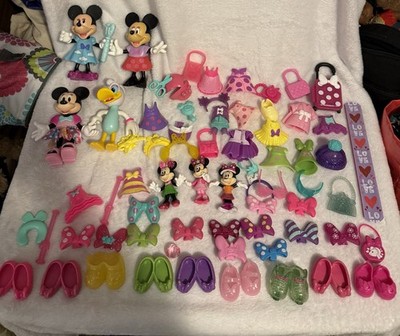 LOT of 4 5.5'' Minnie/DaisySnap N Style Bowtique Fig/3 Minnie s 65 Accessories