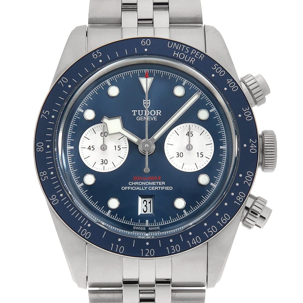 Boutique TUDOR second Exclusive Blue Chrono mens hand 79360B Bay Black - vintagewatches.pk