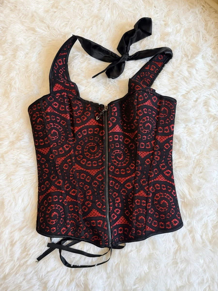 Bustino Corsetto Donna Elegante Corsetti Top Vintage Gotico Corsetto Satin Sexy Bustino