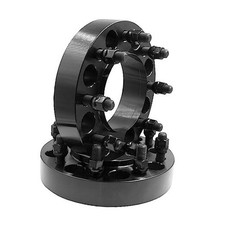 2 Pc Steel Hub Centric Wheel Spacers 8 on 1.50" Thick - 2 Pack Black Anodized